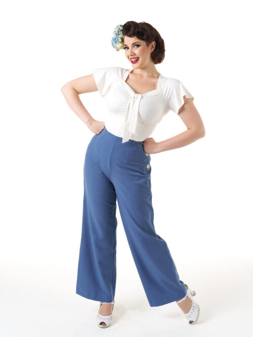 Josephine Airforce Blue Swing Pants