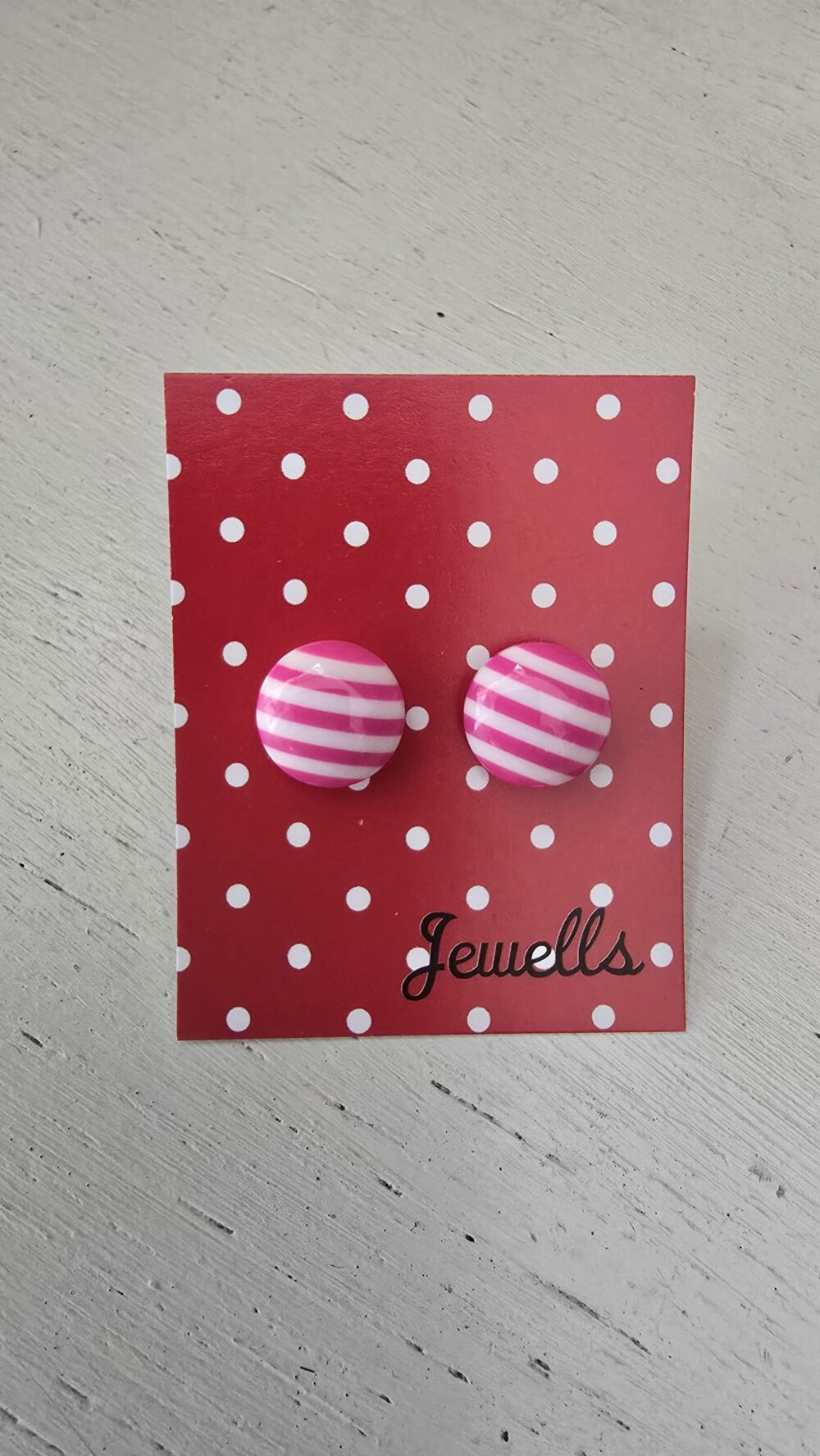 Resin Rainbow Stripe Stripey Stud Earrings - Image 7