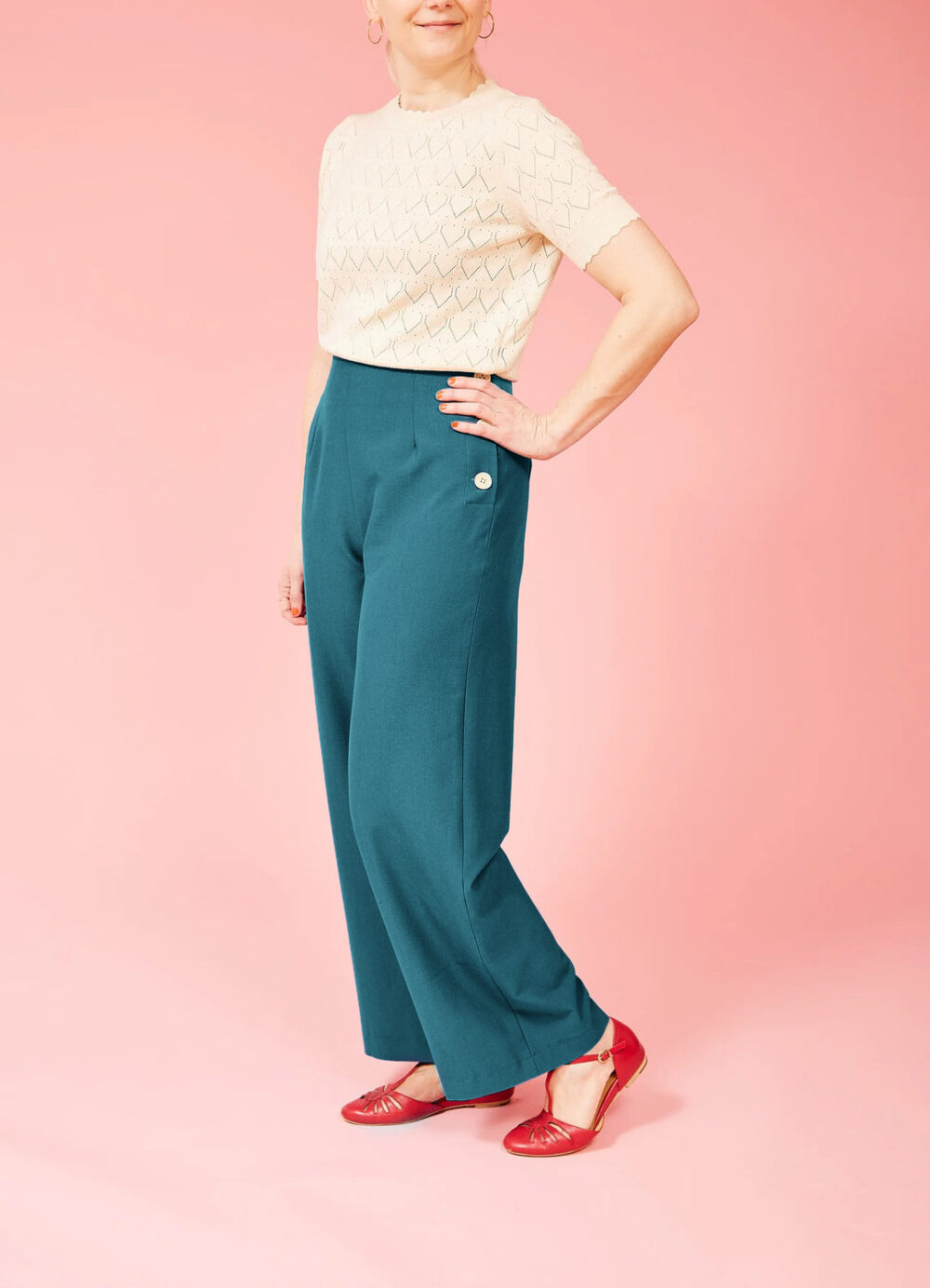 Josephine Teal Swing Pants - Image 3
