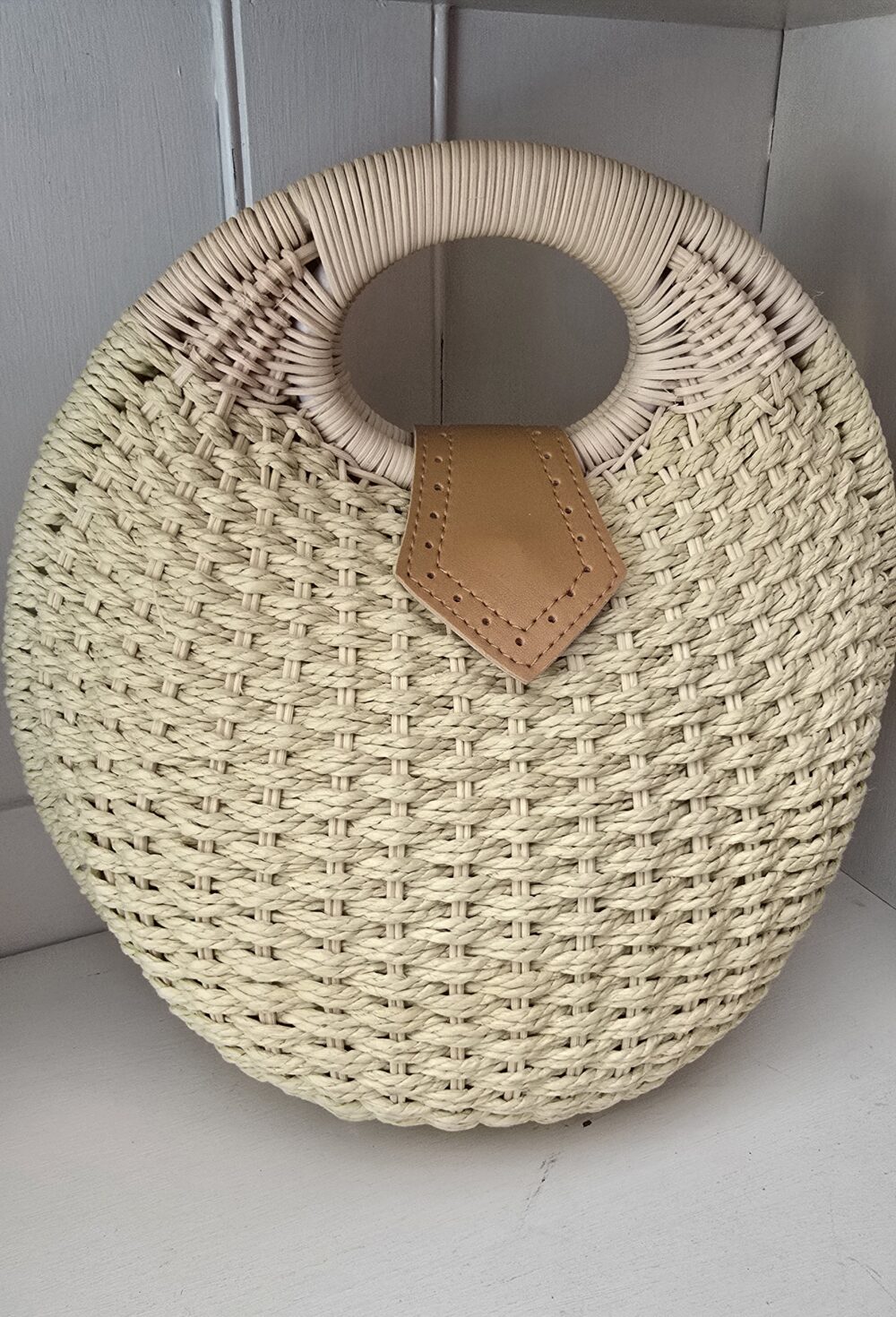1950's style wicker bag - Image 5