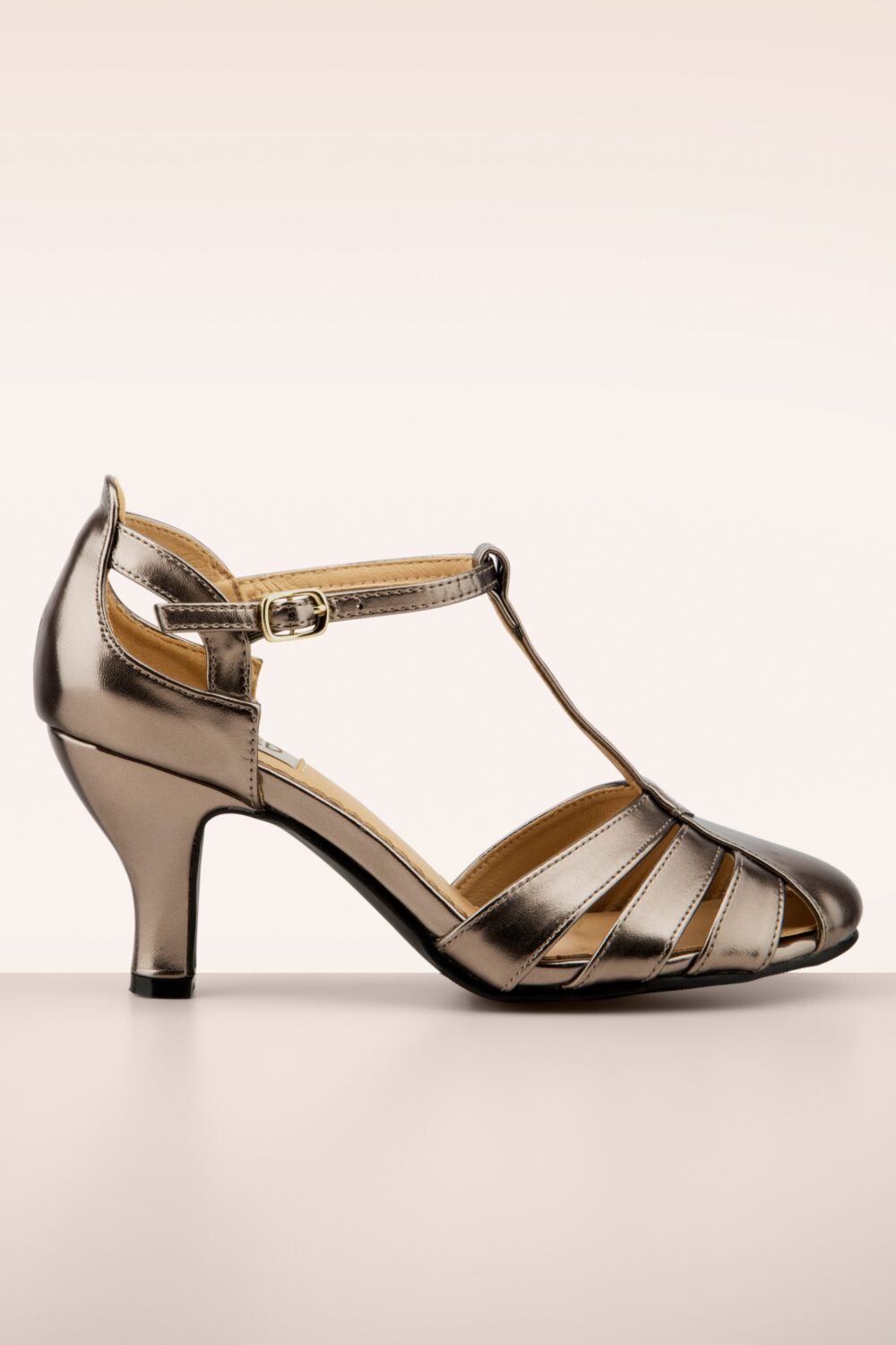 Pewter T- bar shoes