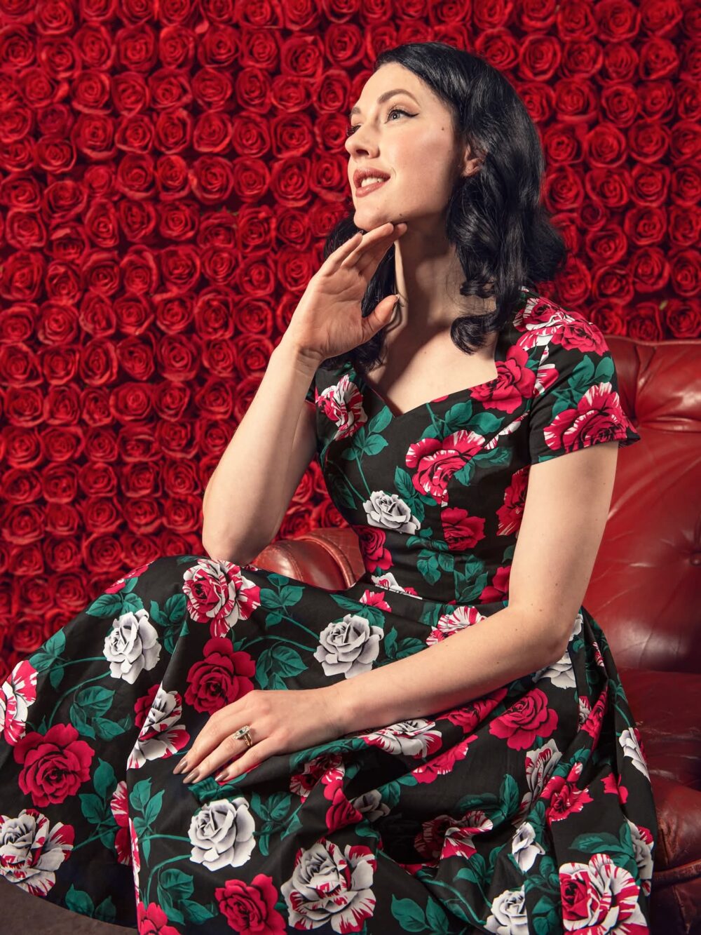 Paint me Roses swing dress - Image 6
