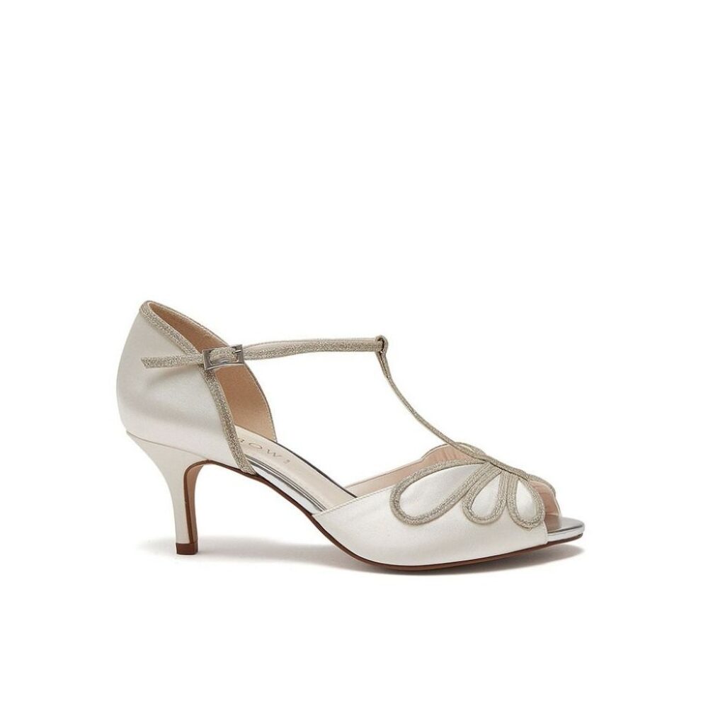 Ivory & Gold Deco Heels - Image 4