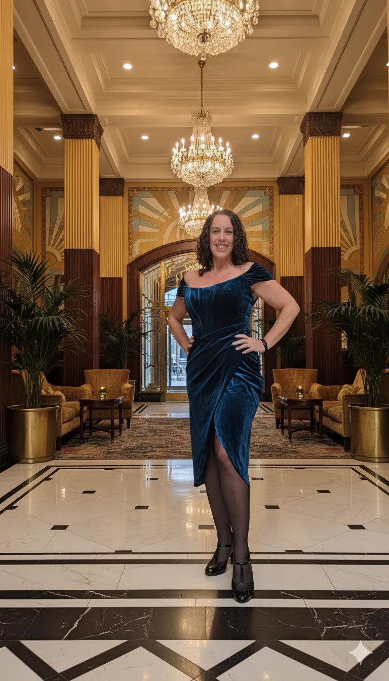 Jessica Velvet Midi dress in Teal Blue - Image 6