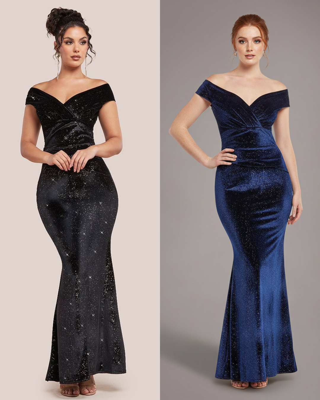 Samantha velvet shimmer maxi dress