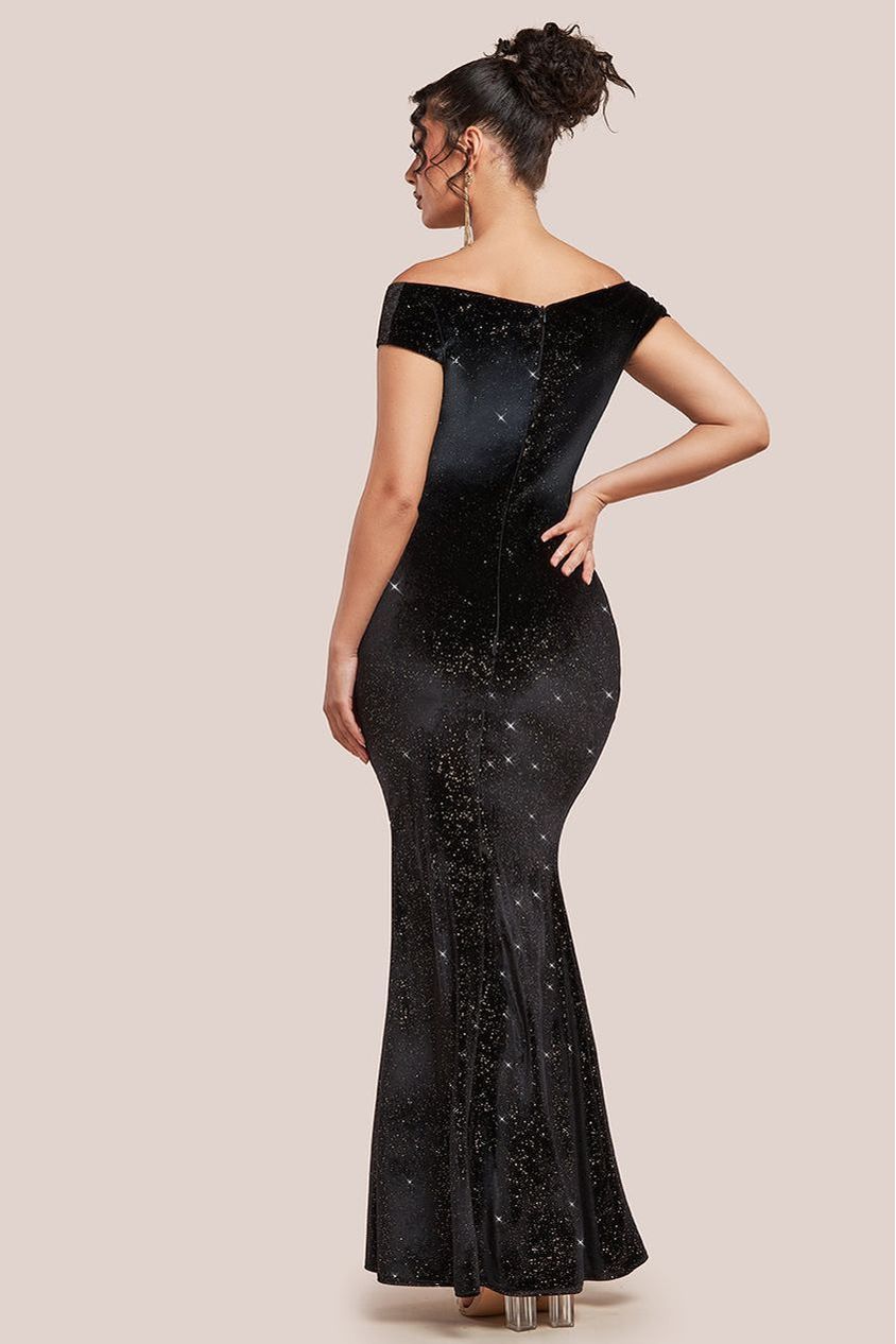 Samantha velvet shimmer maxi dress - Image 9