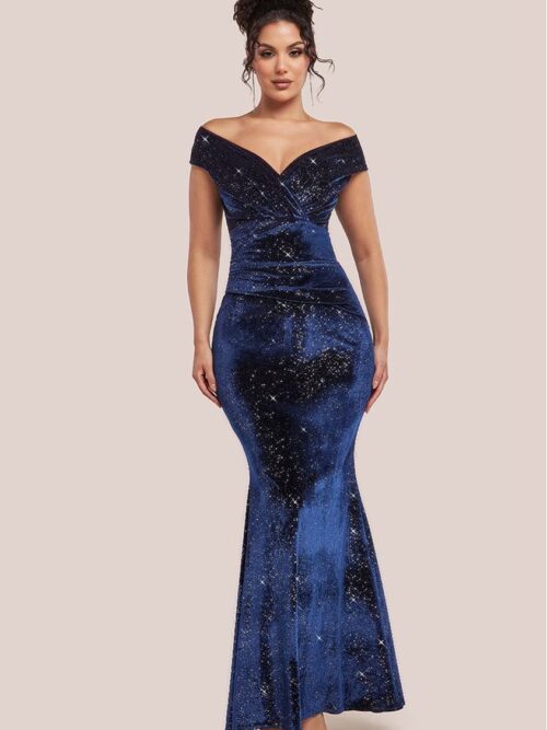 Samantha velvet shimmer maxi dress
