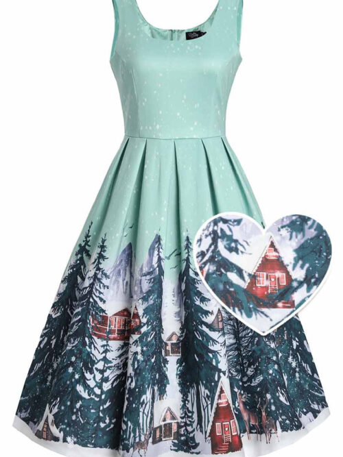 Alpine Forest swing dress