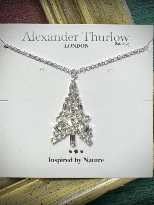 Diamonte Christmas Tree necklace