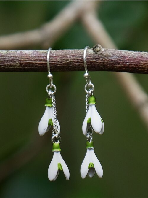 Snowdrop earrings by Alexander Thurlow