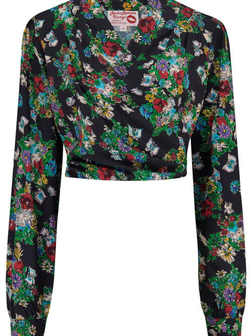 Darla long sleeve blouse in Secret Garden print