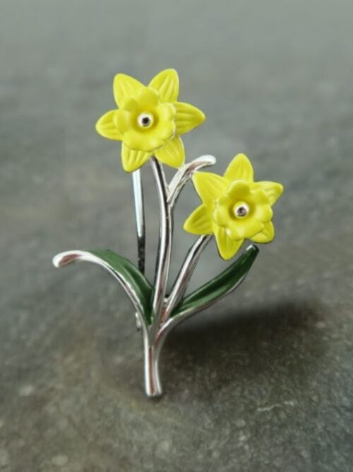 Daffodil Yellow Flower Delicate Brooch