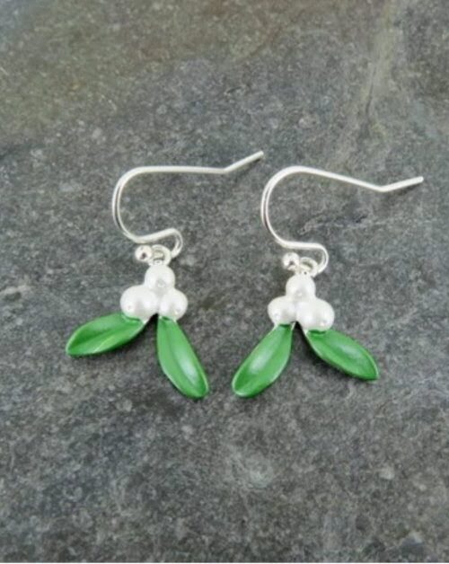 Mistletoe Christmas Drop Earrings