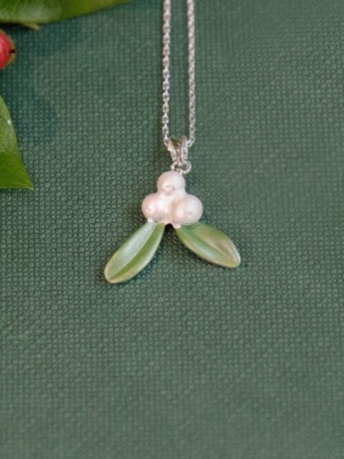 Mistletoe Christmas Pendant Necklace