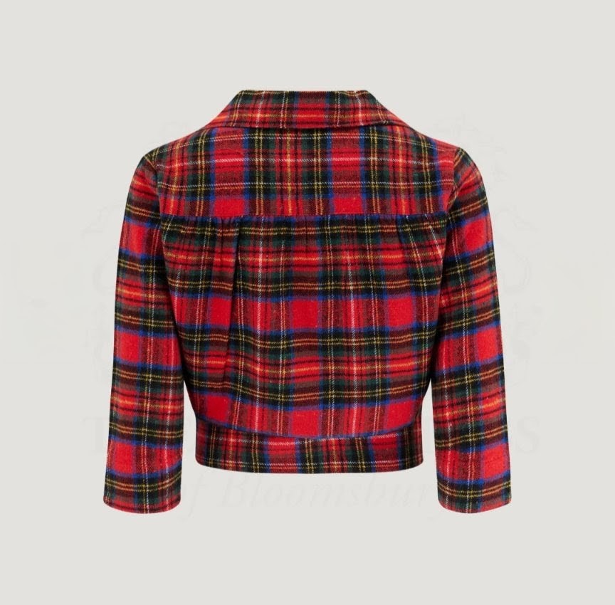 Marion Blouse in Red Plaid Tartan - Image 3