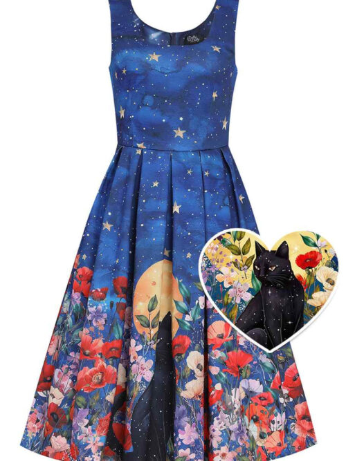 Midnight Garden swing dress