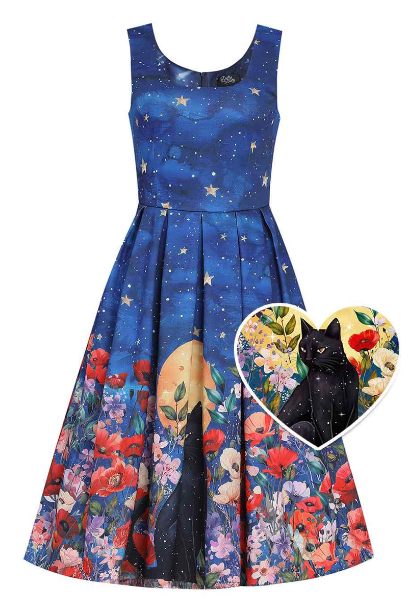 Midnight Garden swing dress