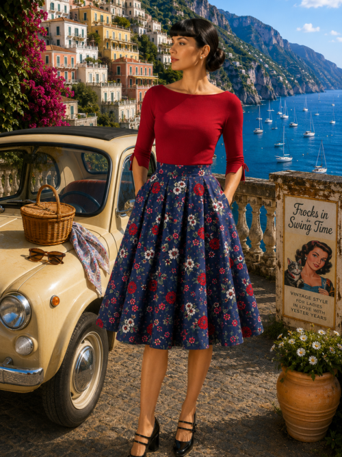 Camellia Swing Skirt