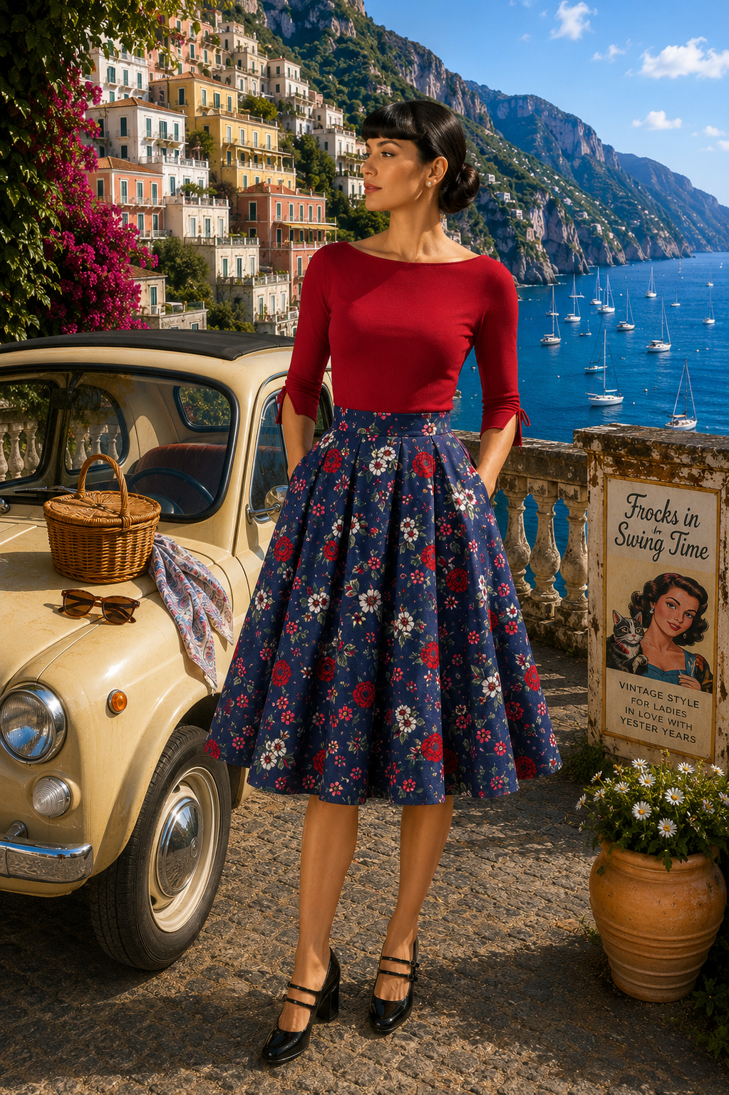 Camellia Swing Skirt