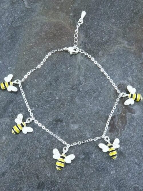 Alexander Thurlow Bee Charm Bracelet, Silver Tone