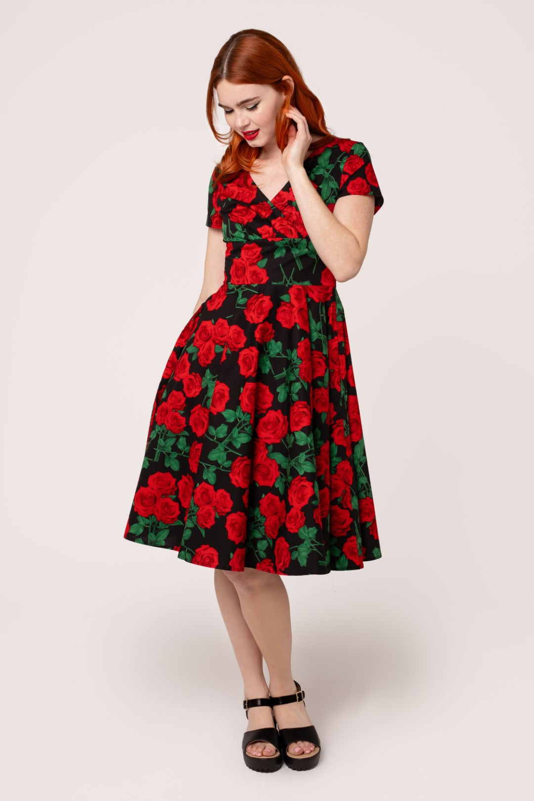 Dolce Vita 1950's Swing dress in Black - Image 4