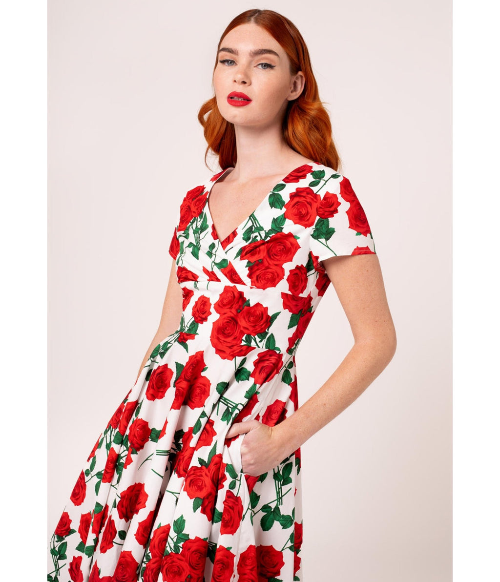 Dolce Vita 1950's swing dress in White - Image 2