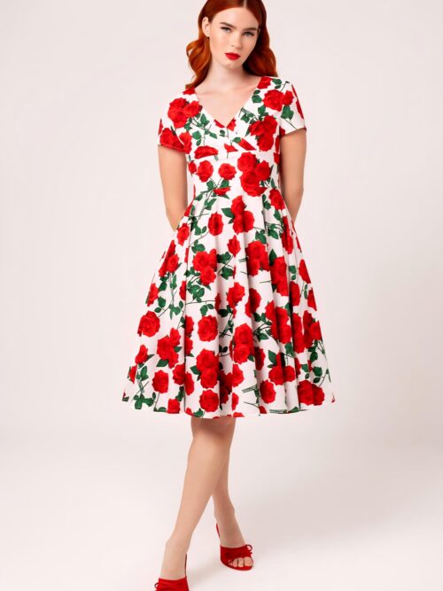 Dolce Vita 1950's swing dress in White