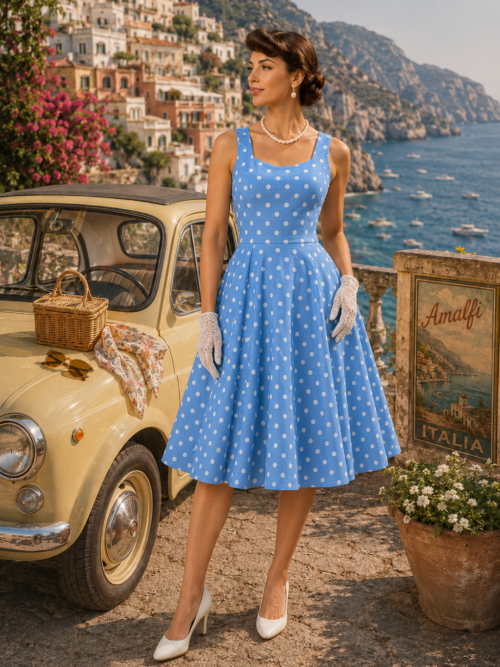 Marlene Polka Dot Swing Dress