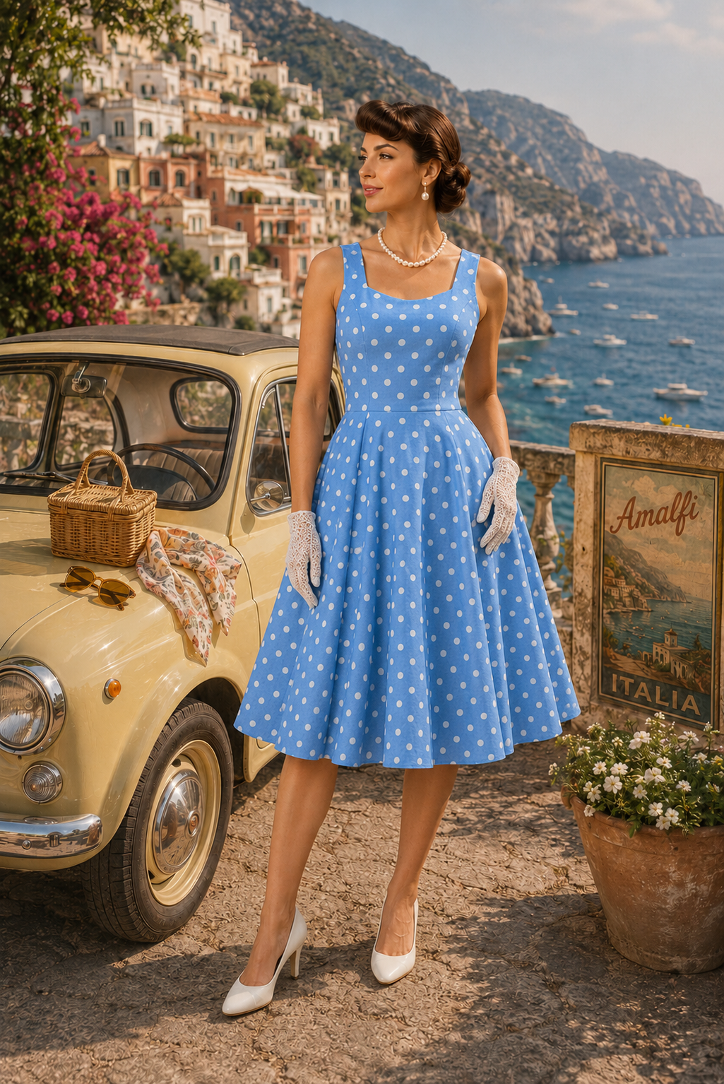 Marlene Polka Dot Swing Dress