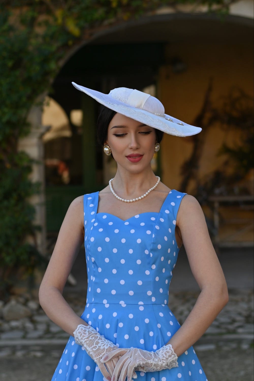 Marlene Polka Dot Swing Dress - Image 4