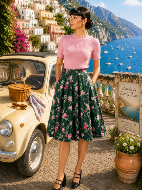 Mabel Roses swing skirt
