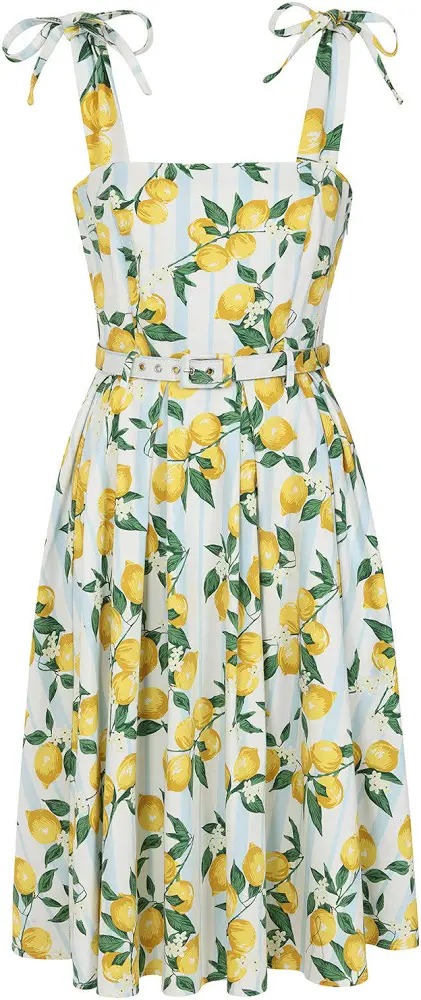 June lemon & stripes sun dress - Image 4