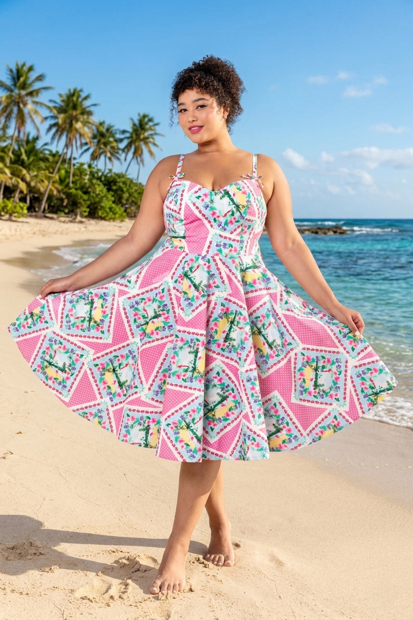 Dreamland Flamingo Swing Dress
