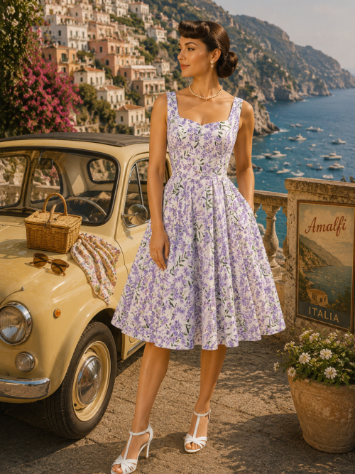 Lilac Meadow swing dress