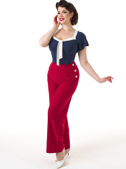Josephine swing pants in radiant red