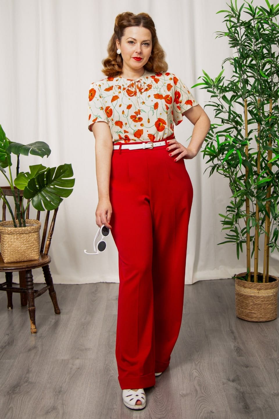 Ginger Blouse in Poppy print - Image 4