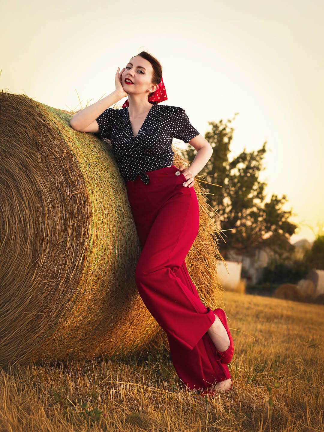 Josephine swing pants in radiant red - Image 5