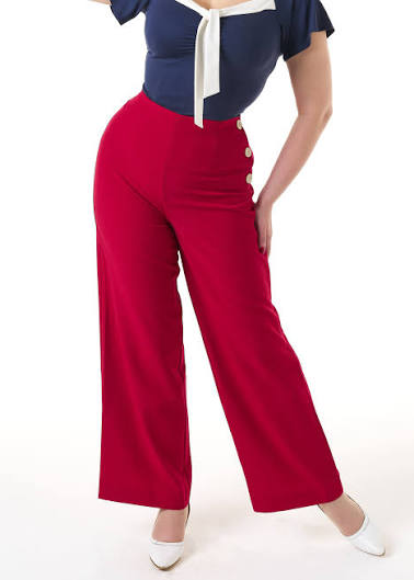 Josephine swing pants in radiant red - Image 2