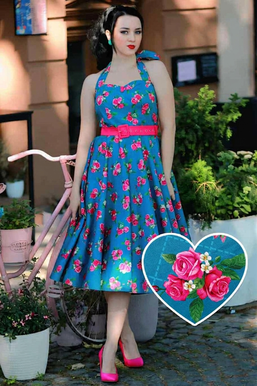 Ring a Roses halterneck swing dress - Image 2