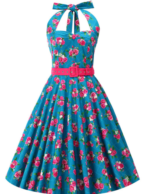 Ring a Roses halterneck swing dress