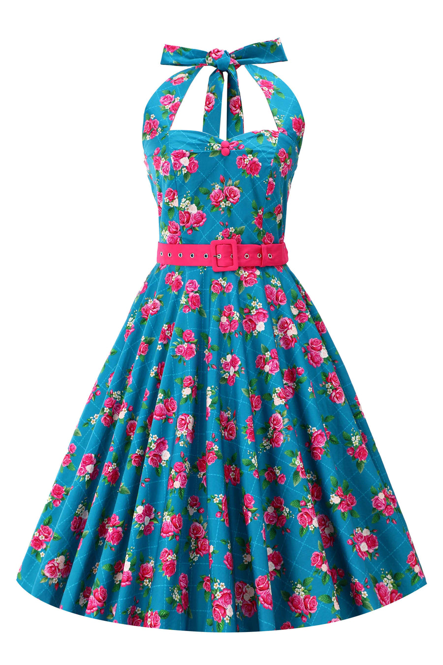 Ring a Roses halterneck swing dress