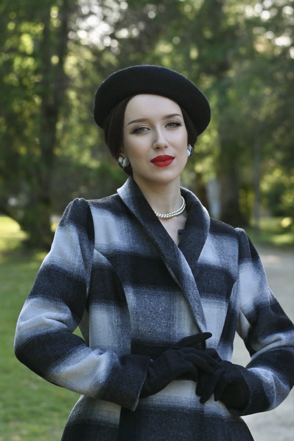 Lenora Check Swing Coat - Image 3