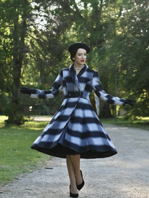 Lenora Check Swing Coat
