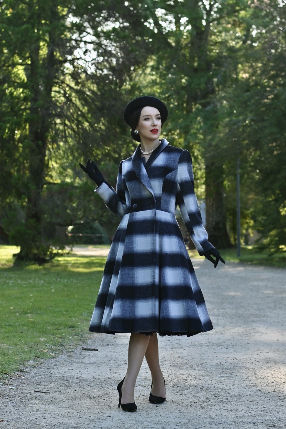 Lenora Check Swing Coat - Image 4