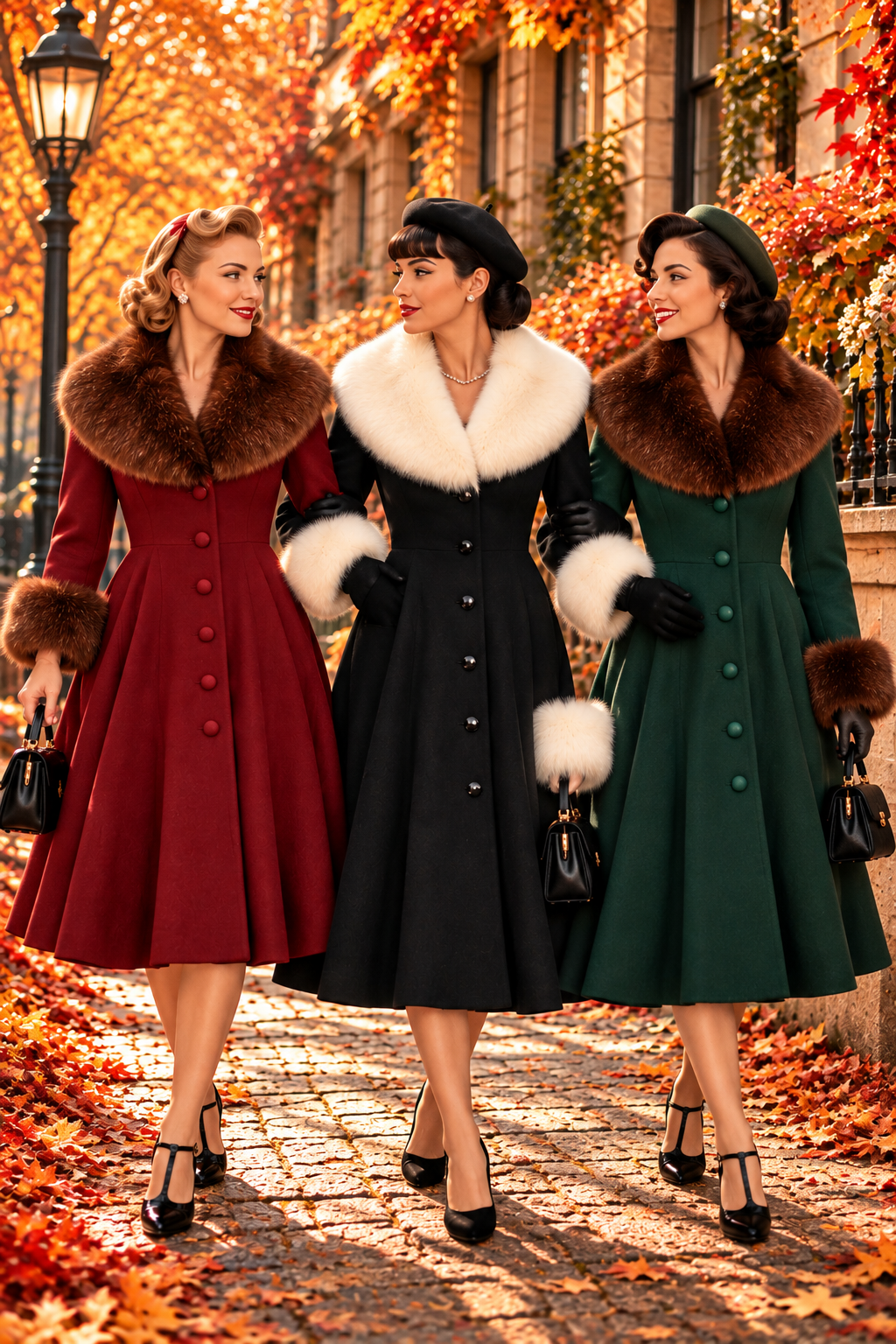 Martha swing coat with faux fur- Pre order