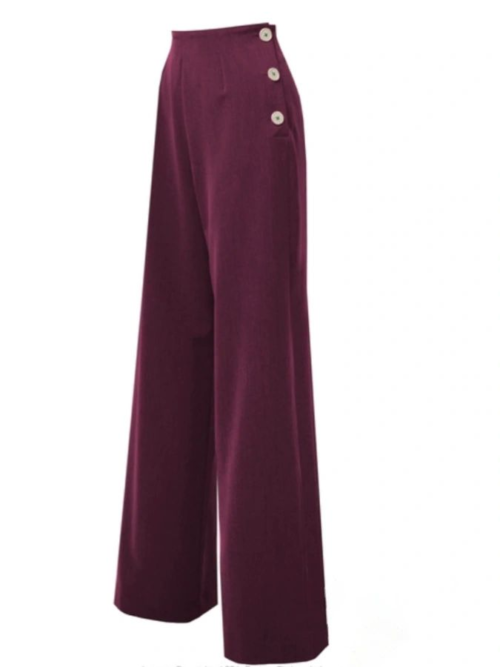 Josephine Burgundy swing pants