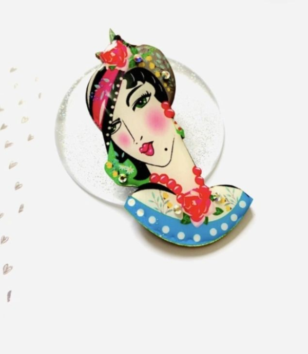 Rosie Rose Parker Miss Beautiful lady Brooch