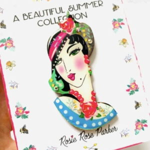 Rosie Rose Parker Miss Beautiful lady Brooch