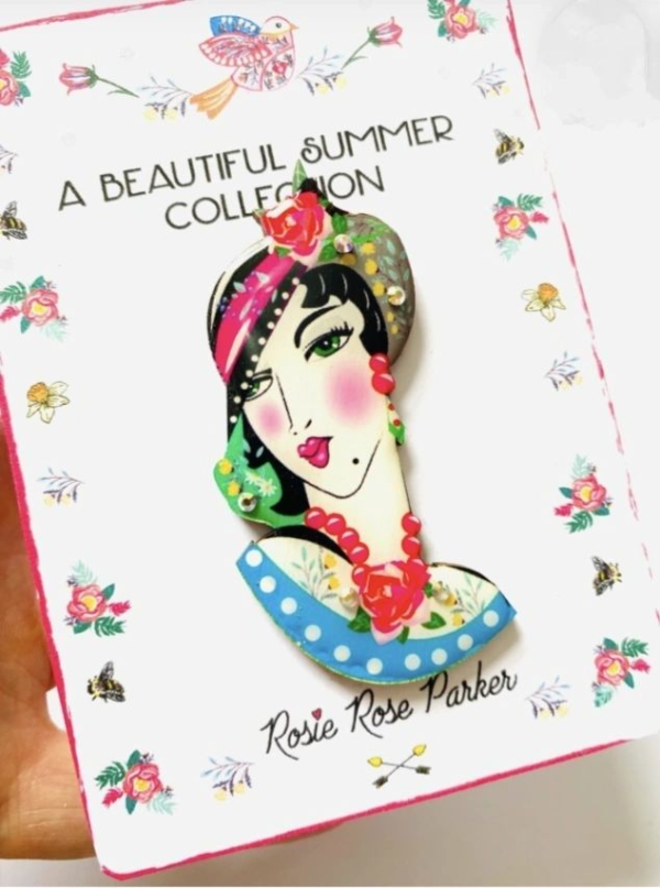 Rosie Rose Parker Miss Beautiful lady Brooch