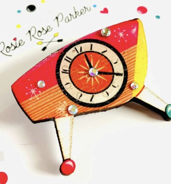 Rosie Rose Parker Atomic Radio Brooch